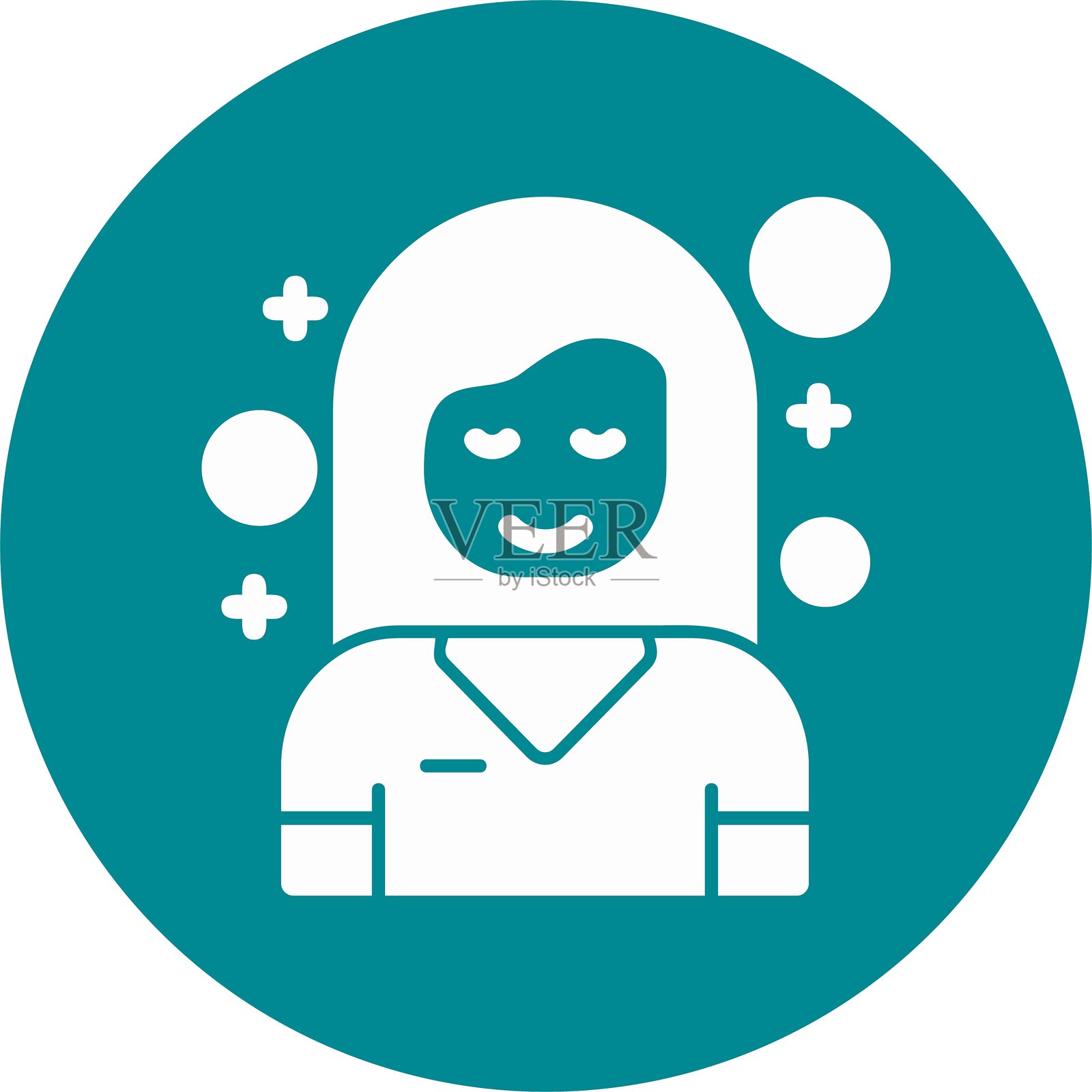 宁静符号圆形图标插画图片素材