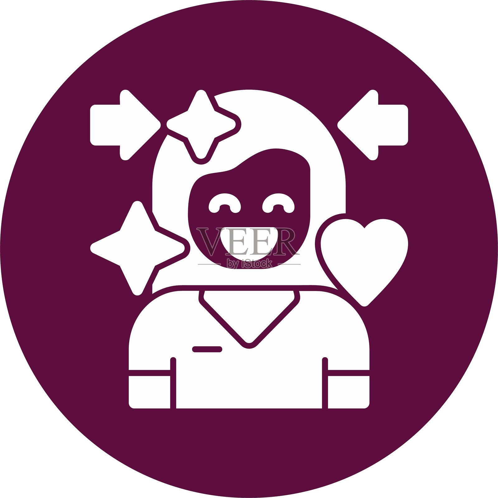 骄傲符号圆形图标插画图片素材