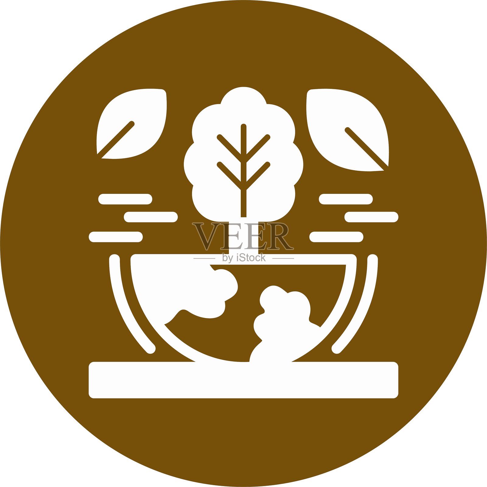 环境意识图标圆形符号插画图片素材