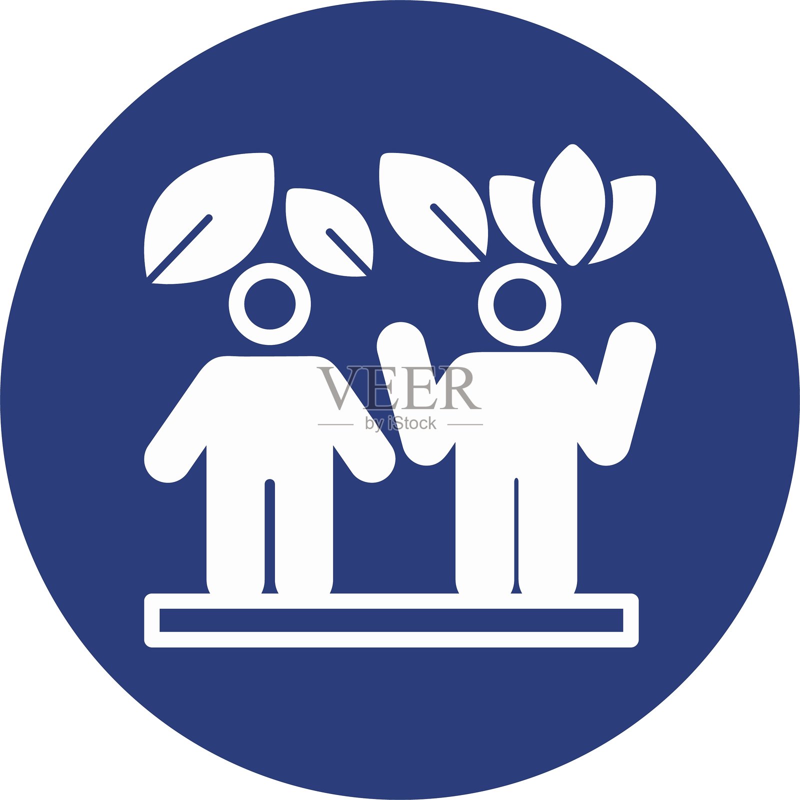 活跃社区图标圆形符号插画图片素材