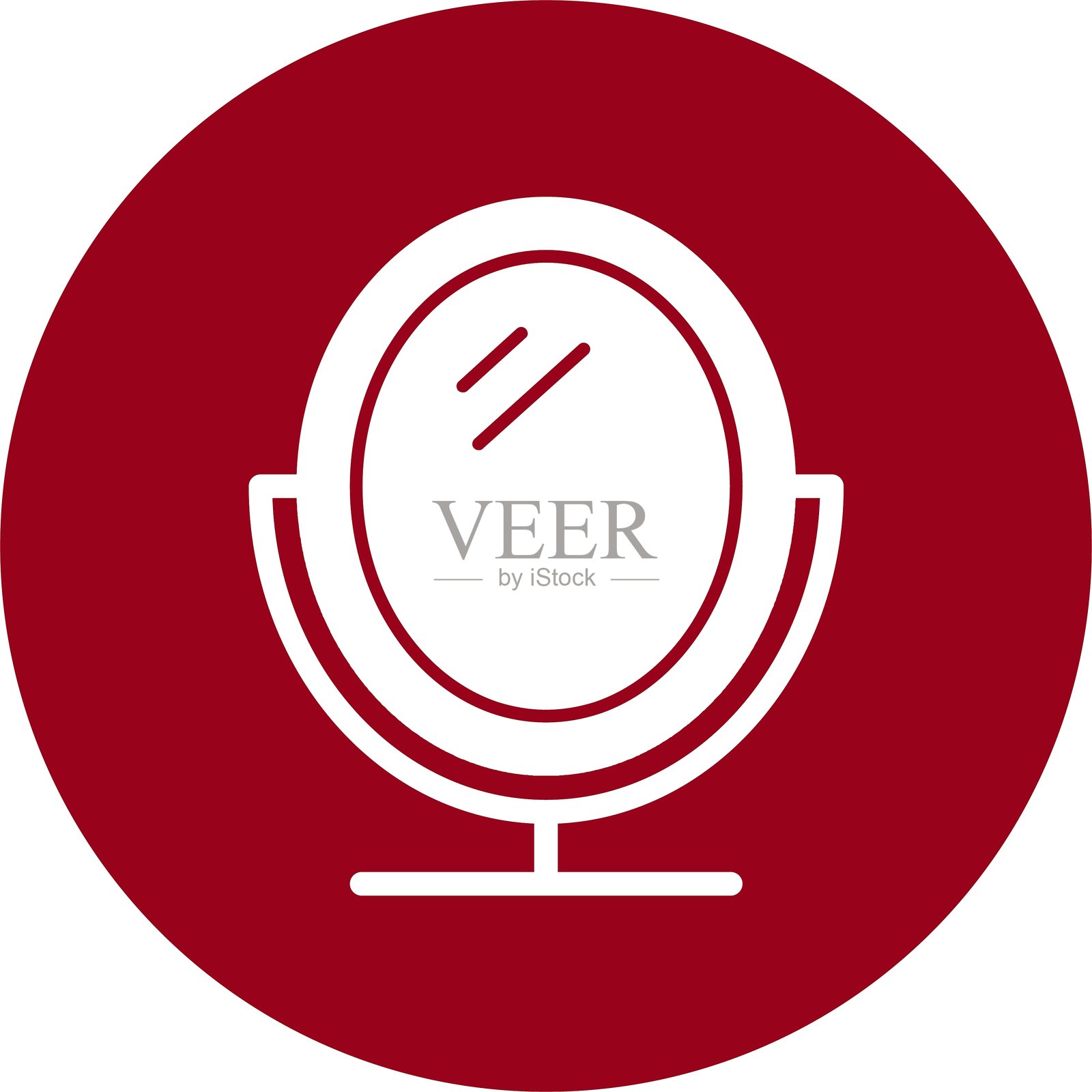 镜面符号圆形图标插画图片素材