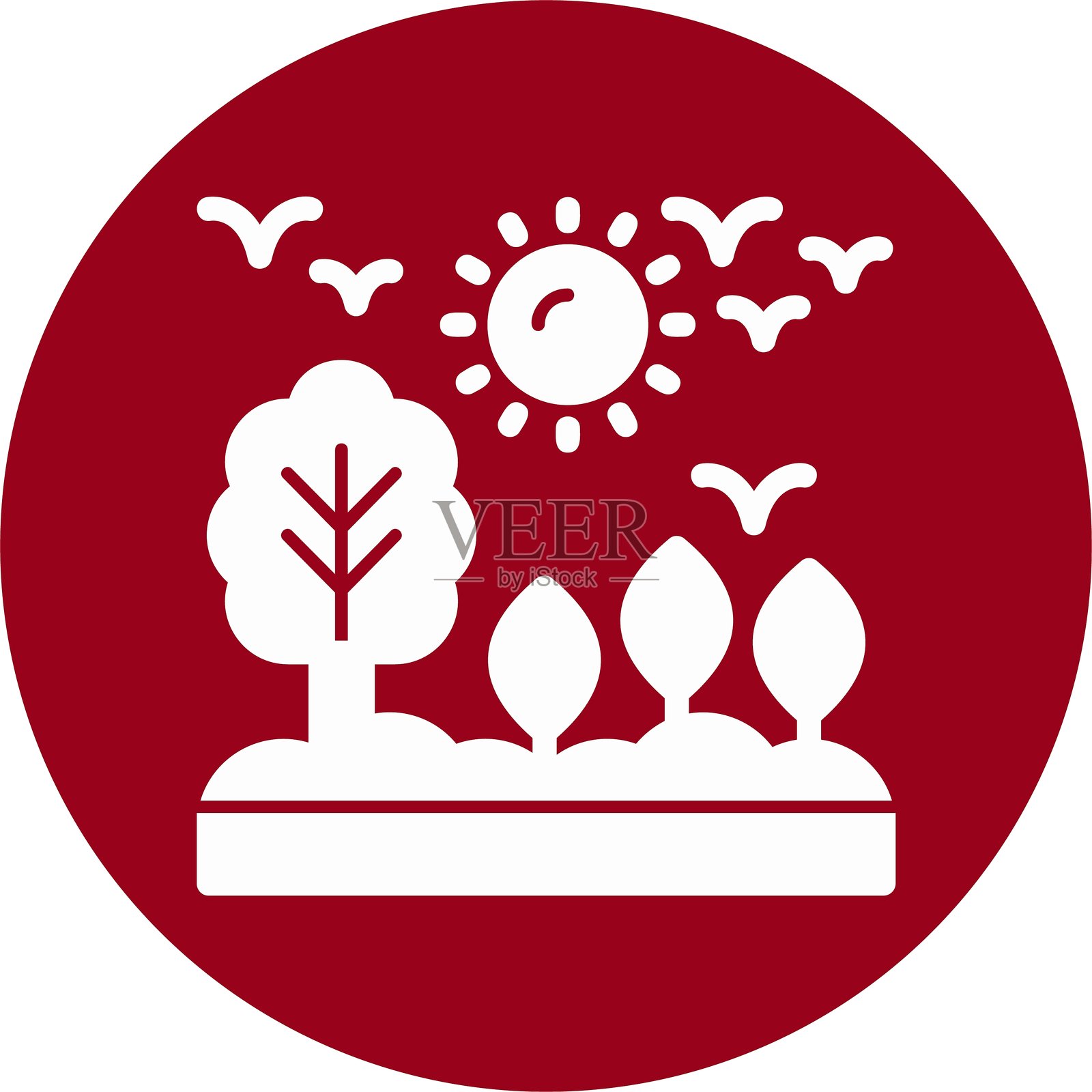 绿色能源图标圆形符号插画图片素材