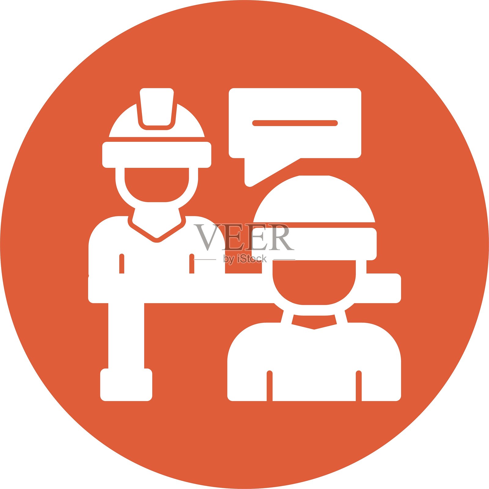 面试者图标（圆形）插画图片素材