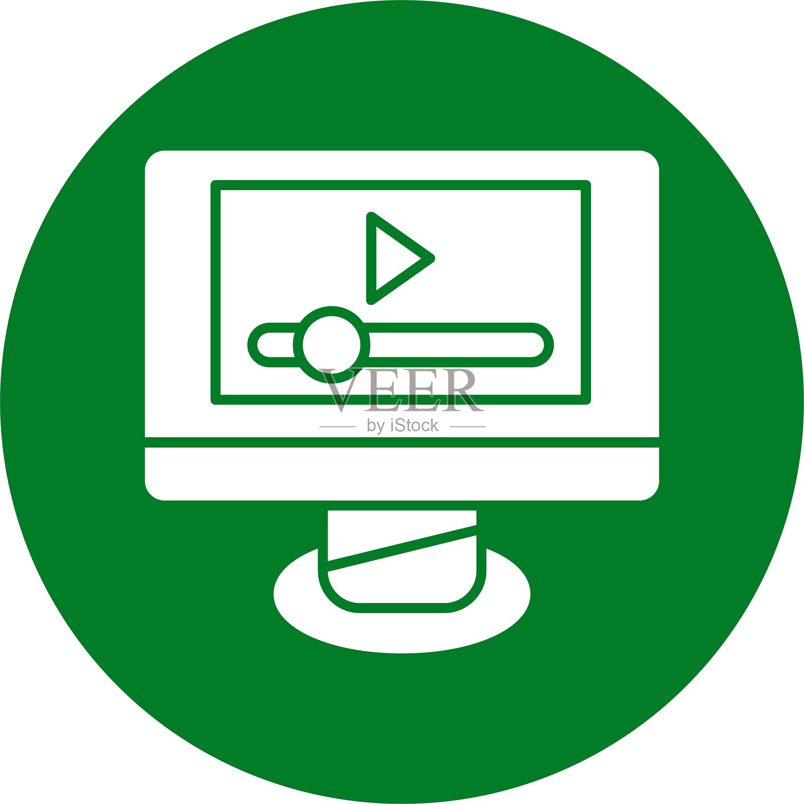 流媒体图标圆形符号插画图片素材