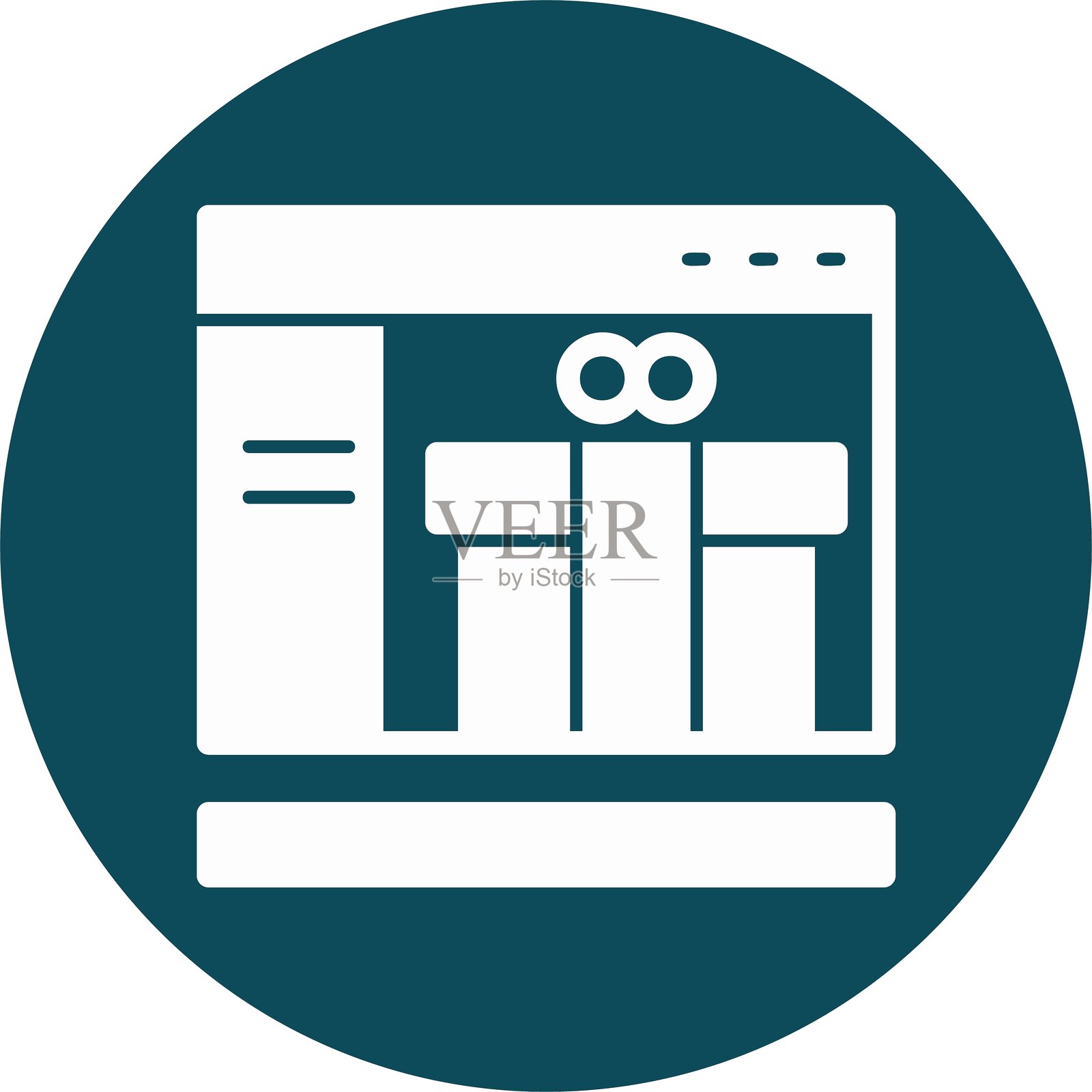 礼物图标圆形设计插画图片素材