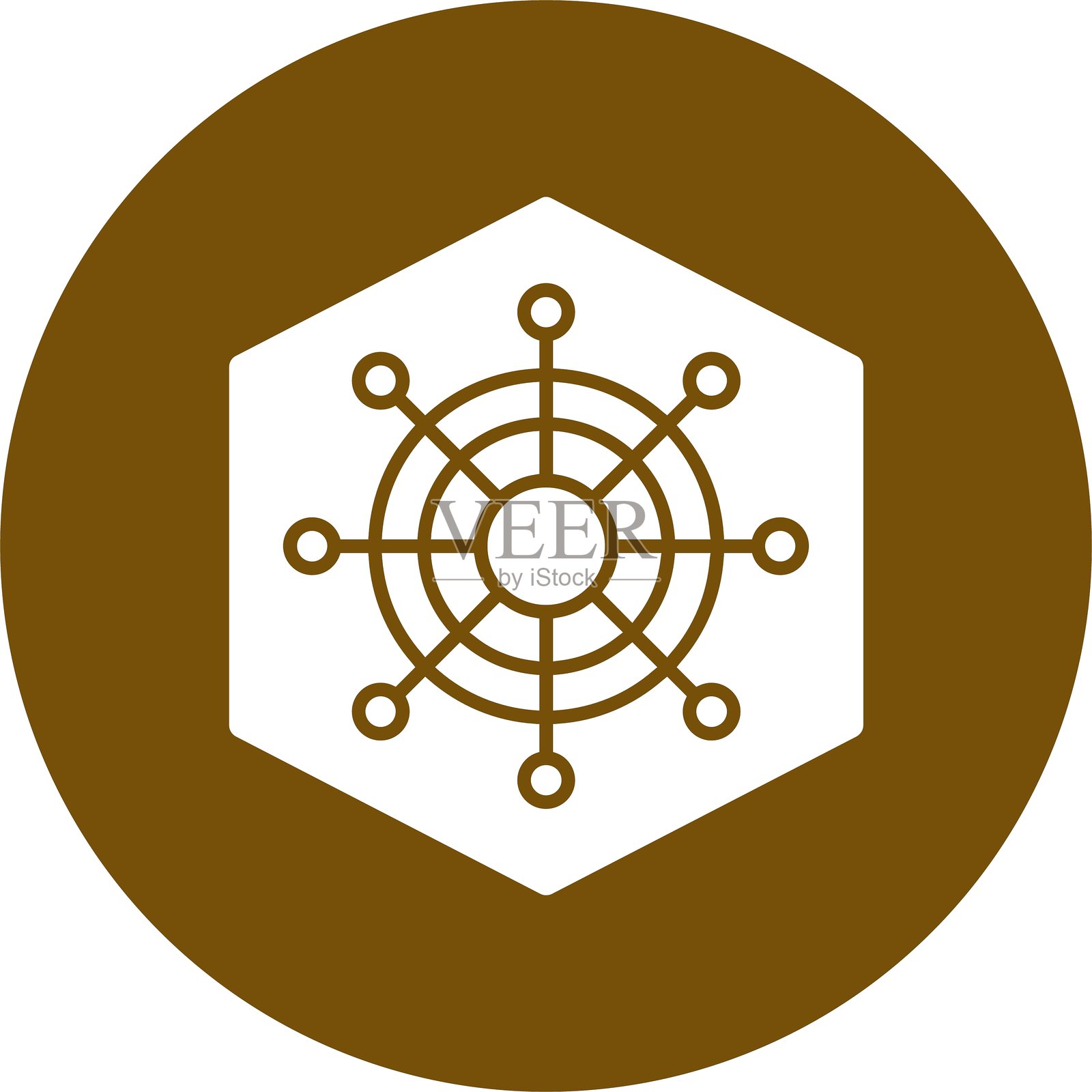 Kubernetes 图标圆形符号插画图片素材