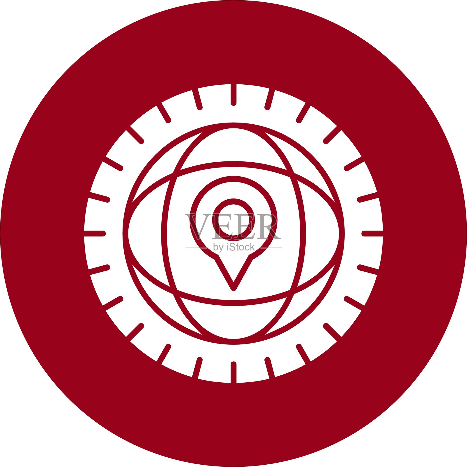 地球图标圆形符号插画图片素材