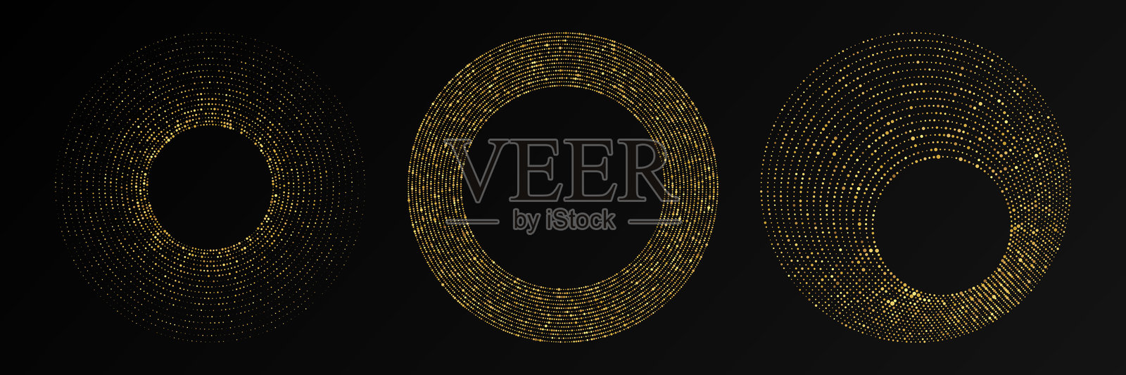 抽象金色发光半色调点状背景插画图片素材