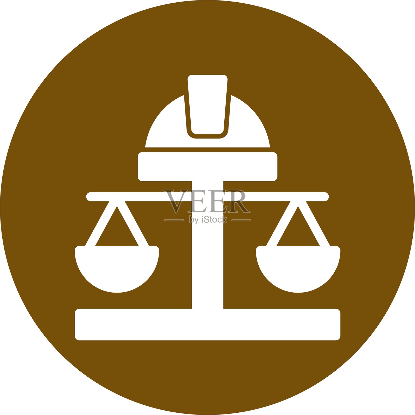 平衡秤图标圆形图案插画图片素材