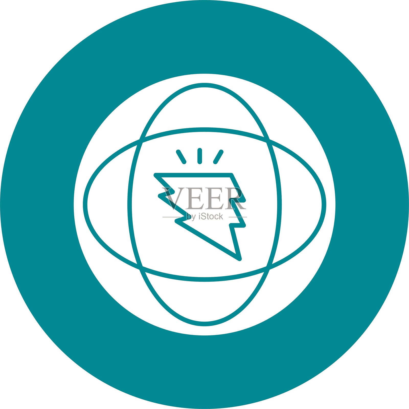 迅速涌动的字形圆形图标插画图片素材