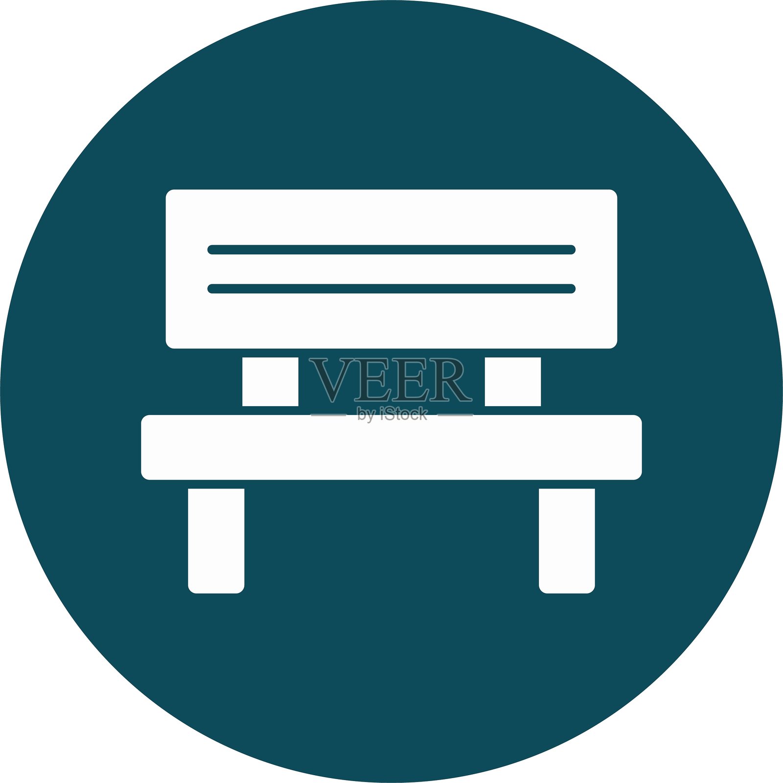 长椅图形圆形图标插画图片素材