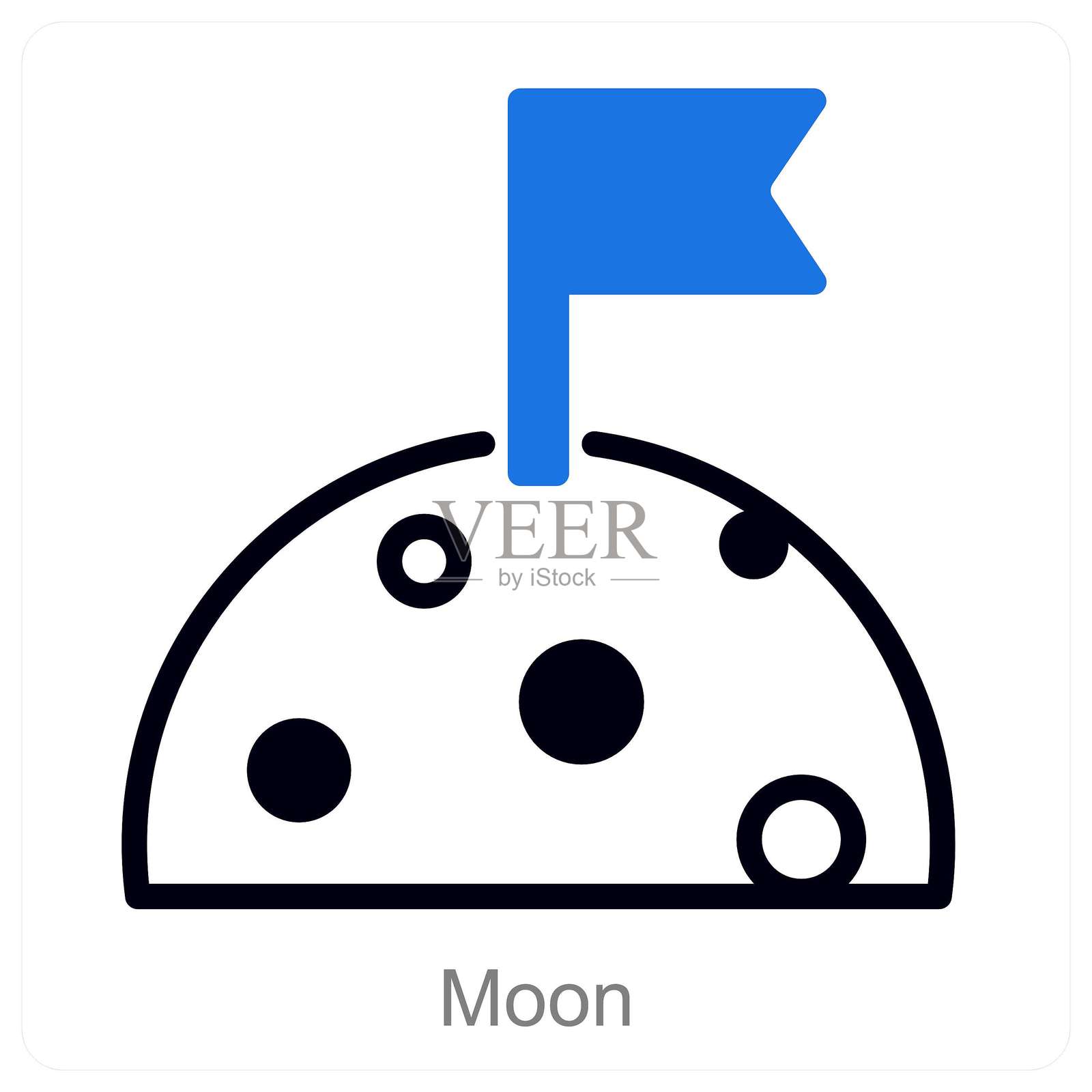 月亮插画图片素材