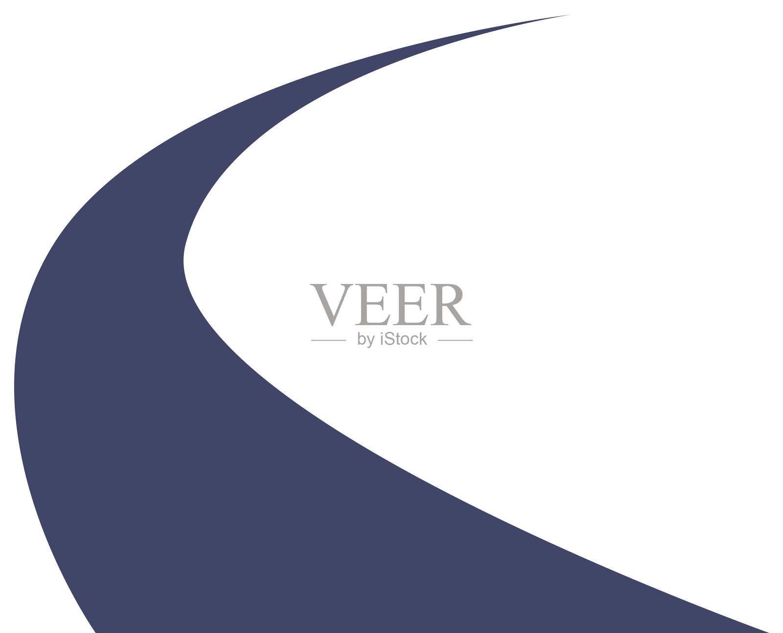 蜿蜒小路矢量插图。通往成功的道路概念插画图片素材