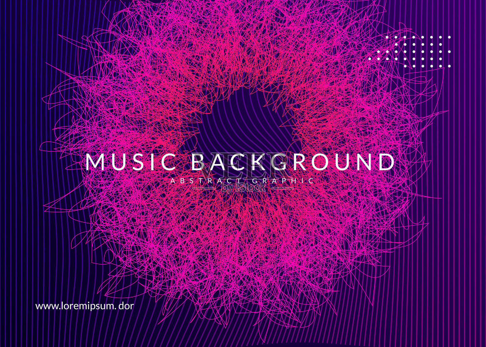 DJ横幅。粉色音乐设计。电子节拍插图。声音节日模板。夜总会杂志。紫色电子舞曲背景。电子矢量。绿色DJ横幅。插画图片素材