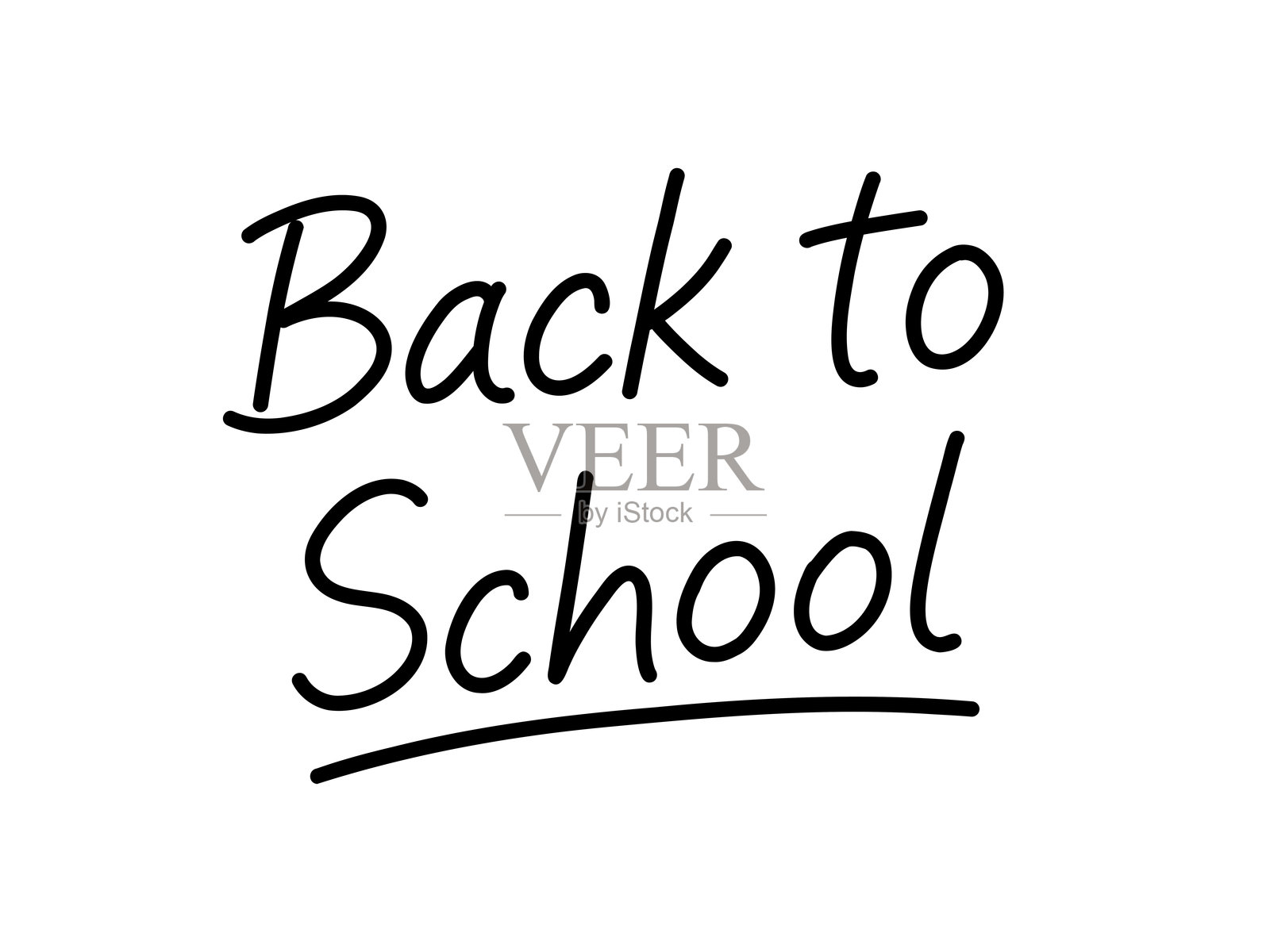 返校季矢量插图，特色手写字体，完美适用于学术推广、教育活动和学校主题设计。非常适合市场营销和广告。插画图片素材