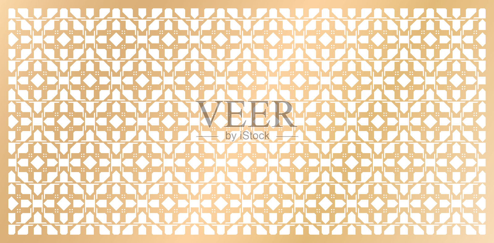 金色切割图案几何形状，孤立在白色背景上插画图片素材