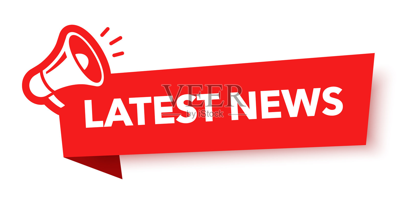 带有最新消息的扩音器和对话气泡。扬声器。用于商业、营销和广告的横幅。矢量插图。插画图片素材