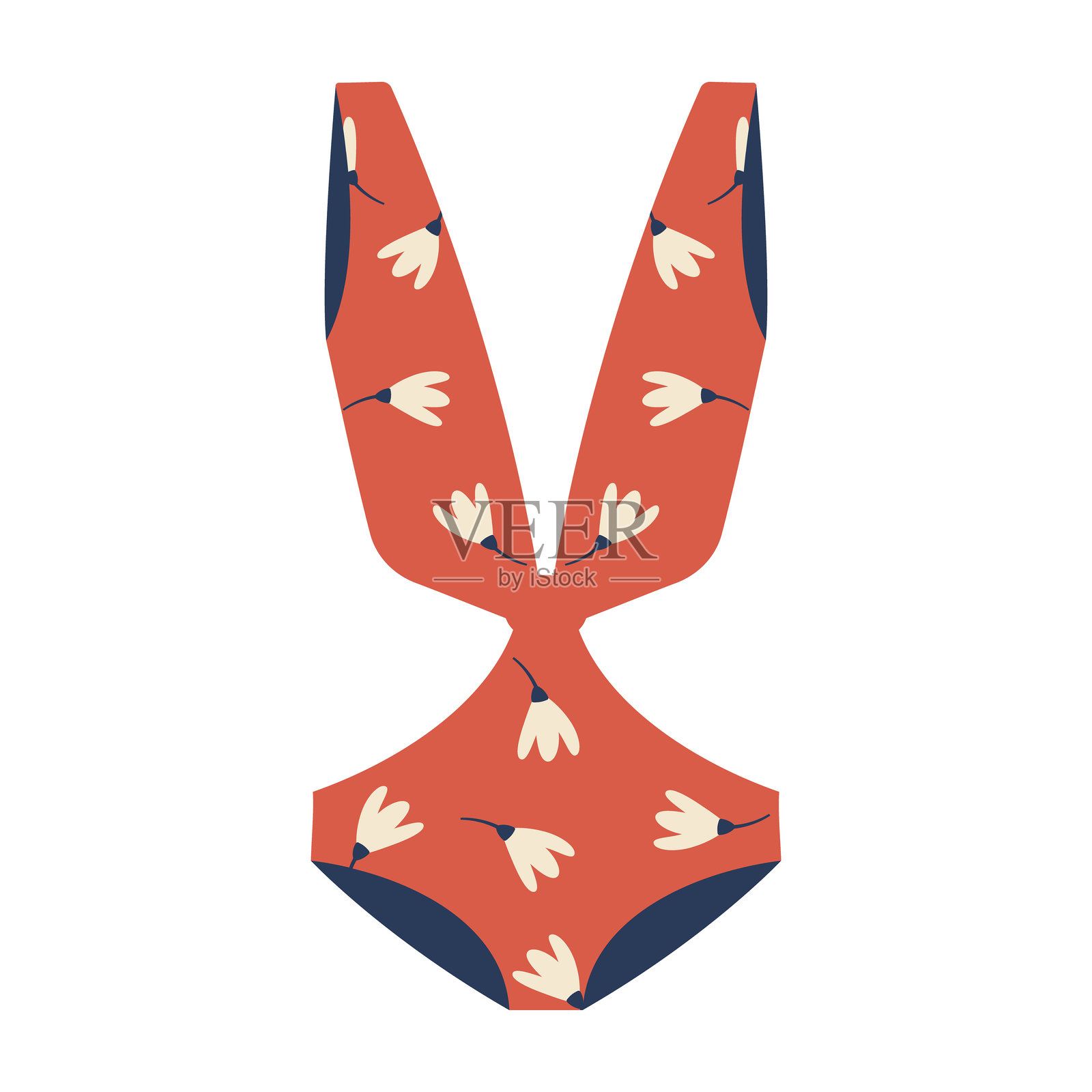 时尚夏季服装和日常配饰插画图片素材