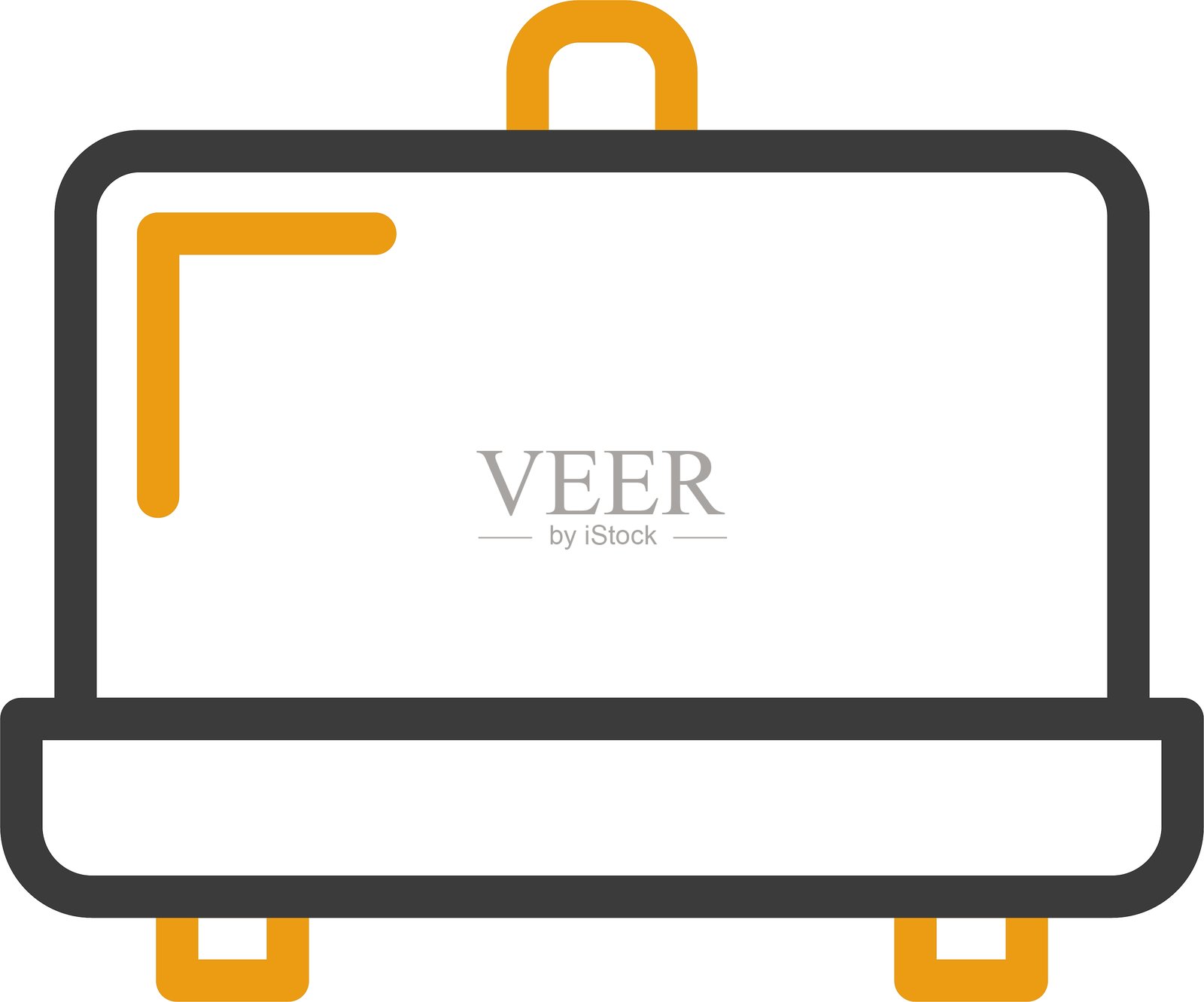 双色黄油盘图标插画图片素材