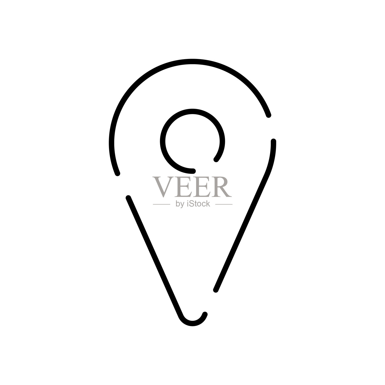 简单的地图图钉图标插图插画图片素材