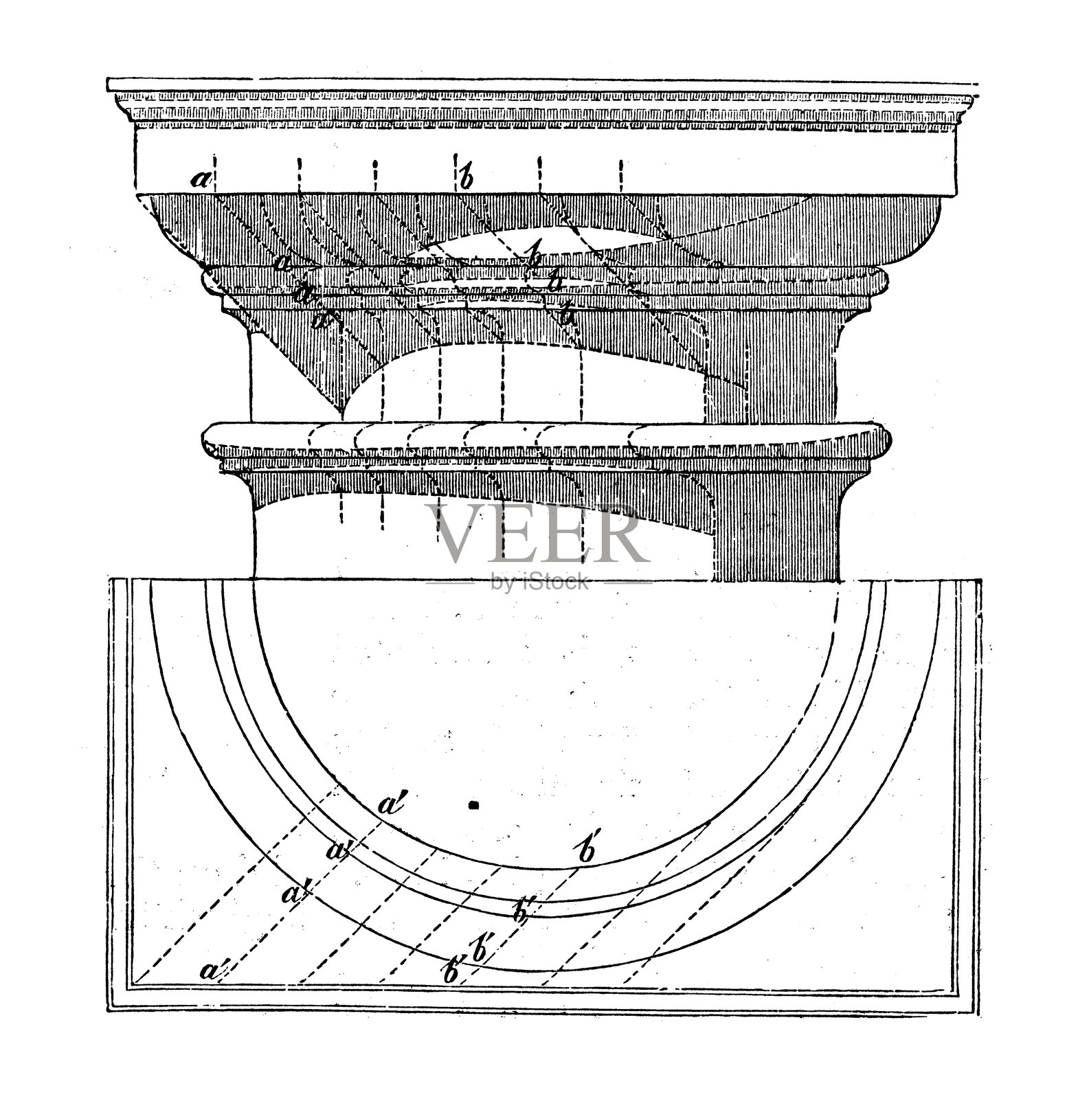 建筑理论：绘图技巧，阴影插画图片素材
