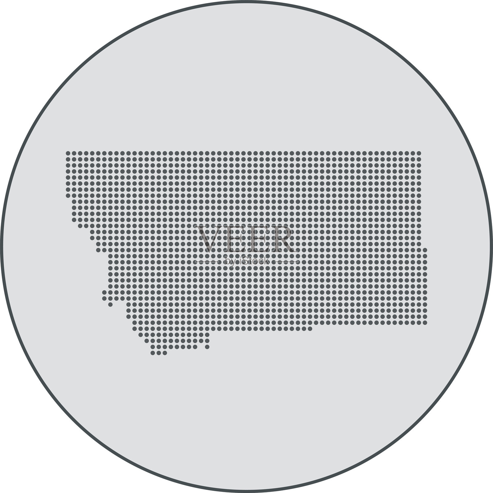 蒙大拿州地图插画图片素材