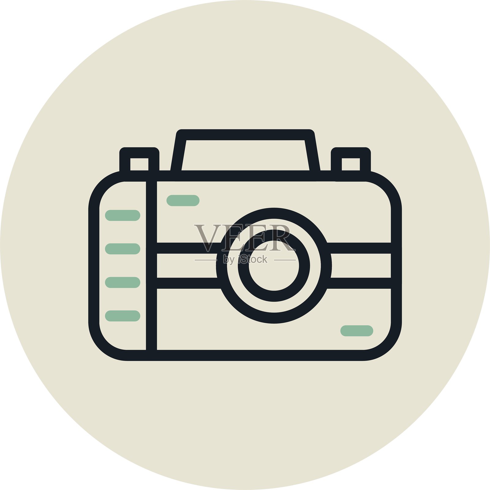 数字相机圆形设计插画图片素材