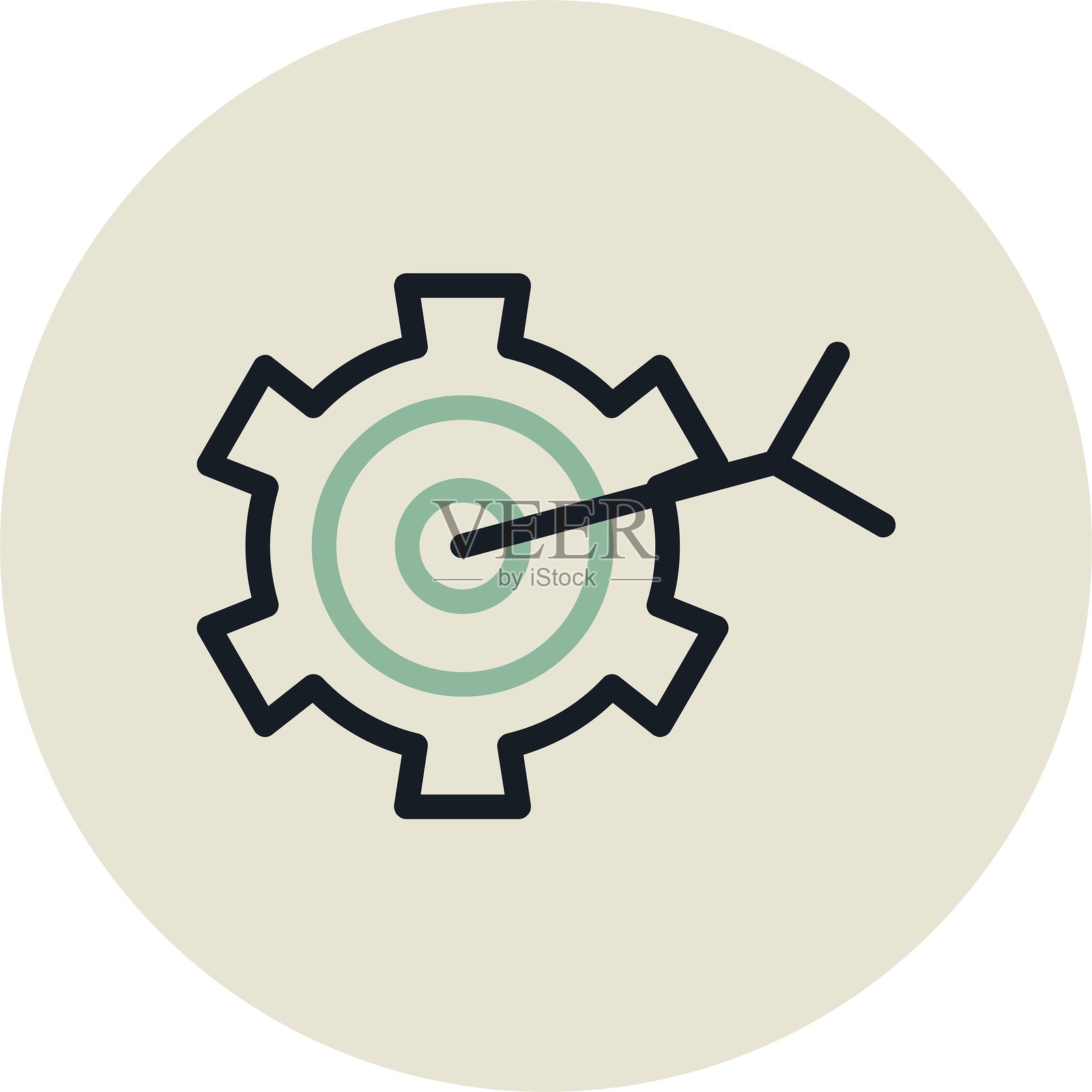 目标设定圆形设计插画图片素材