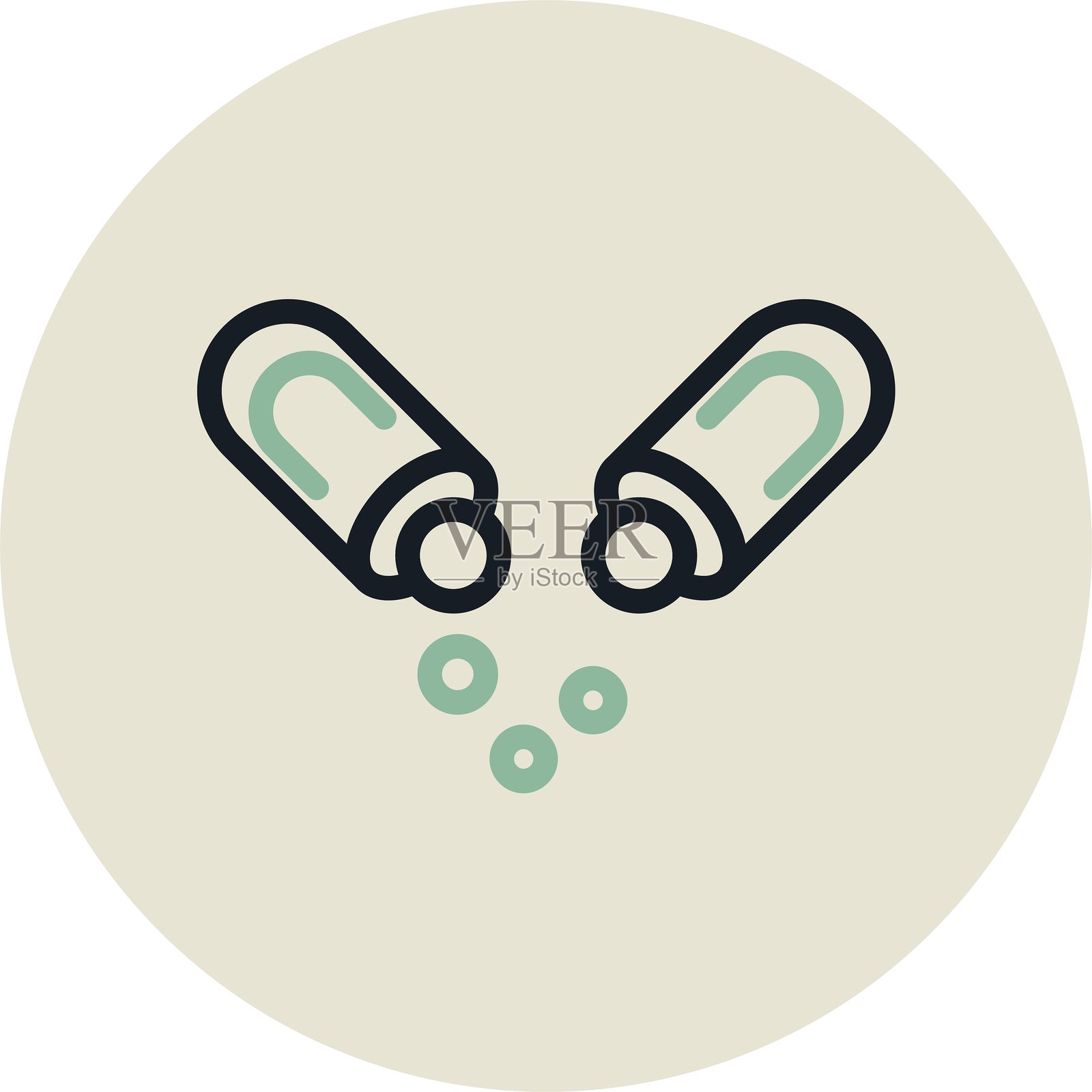 维生素和矿物质圆形图案设计插画图片素材