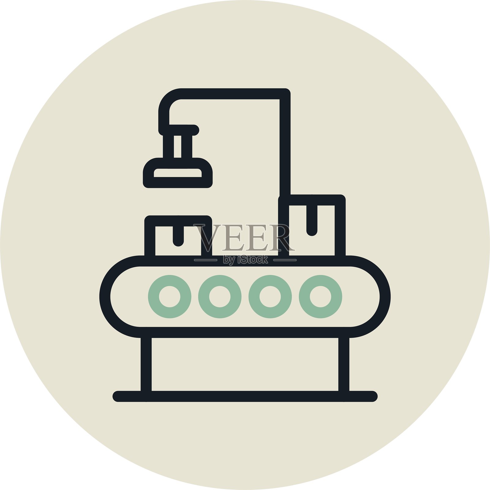 生产过程圆形设计插画图片素材