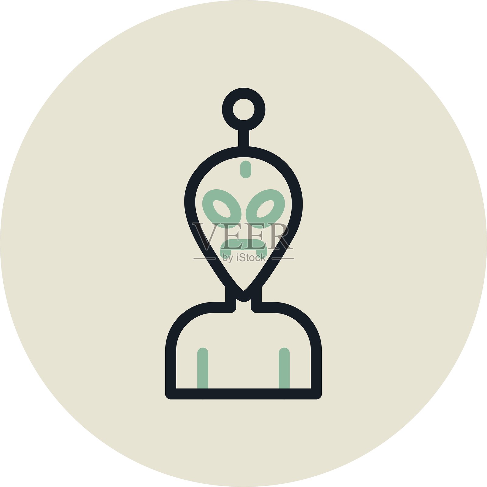 外星圆形设计插画图片素材