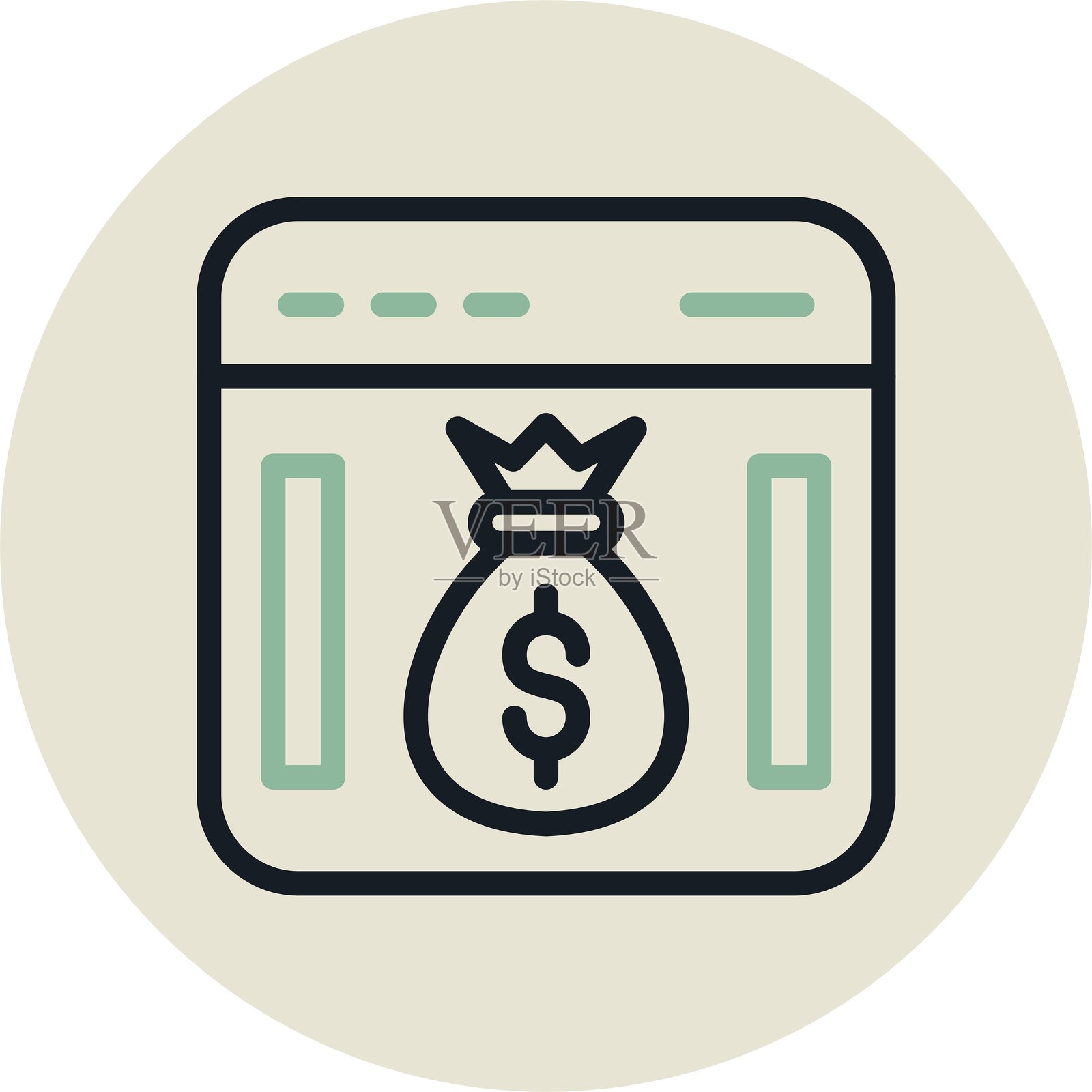 储蓄账户圆形到期设计插画图片素材