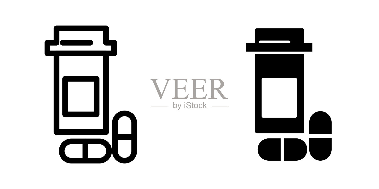 药瓶图标设计模板插画图片素材