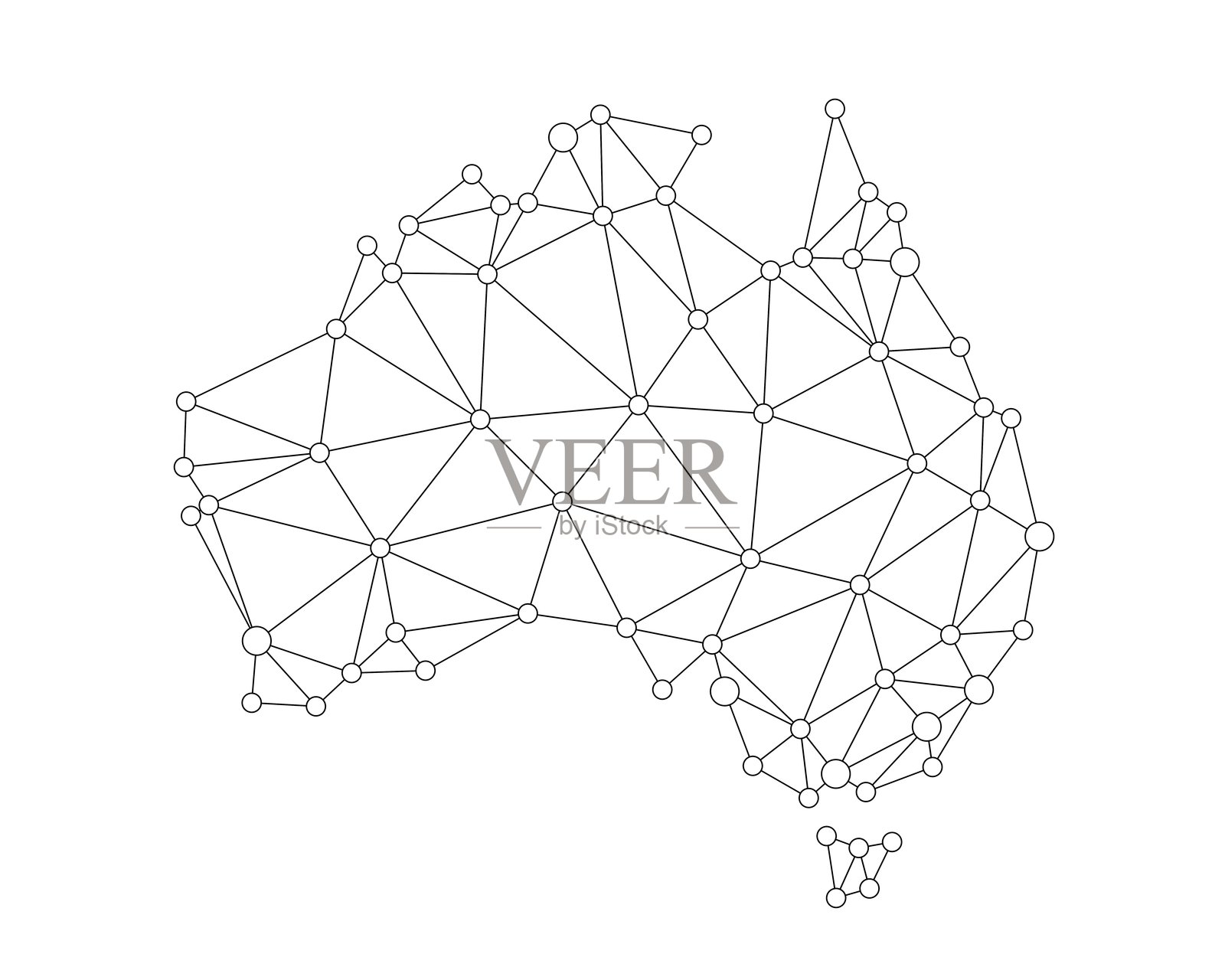 澳大利亚抽象几何连接图插画图片素材