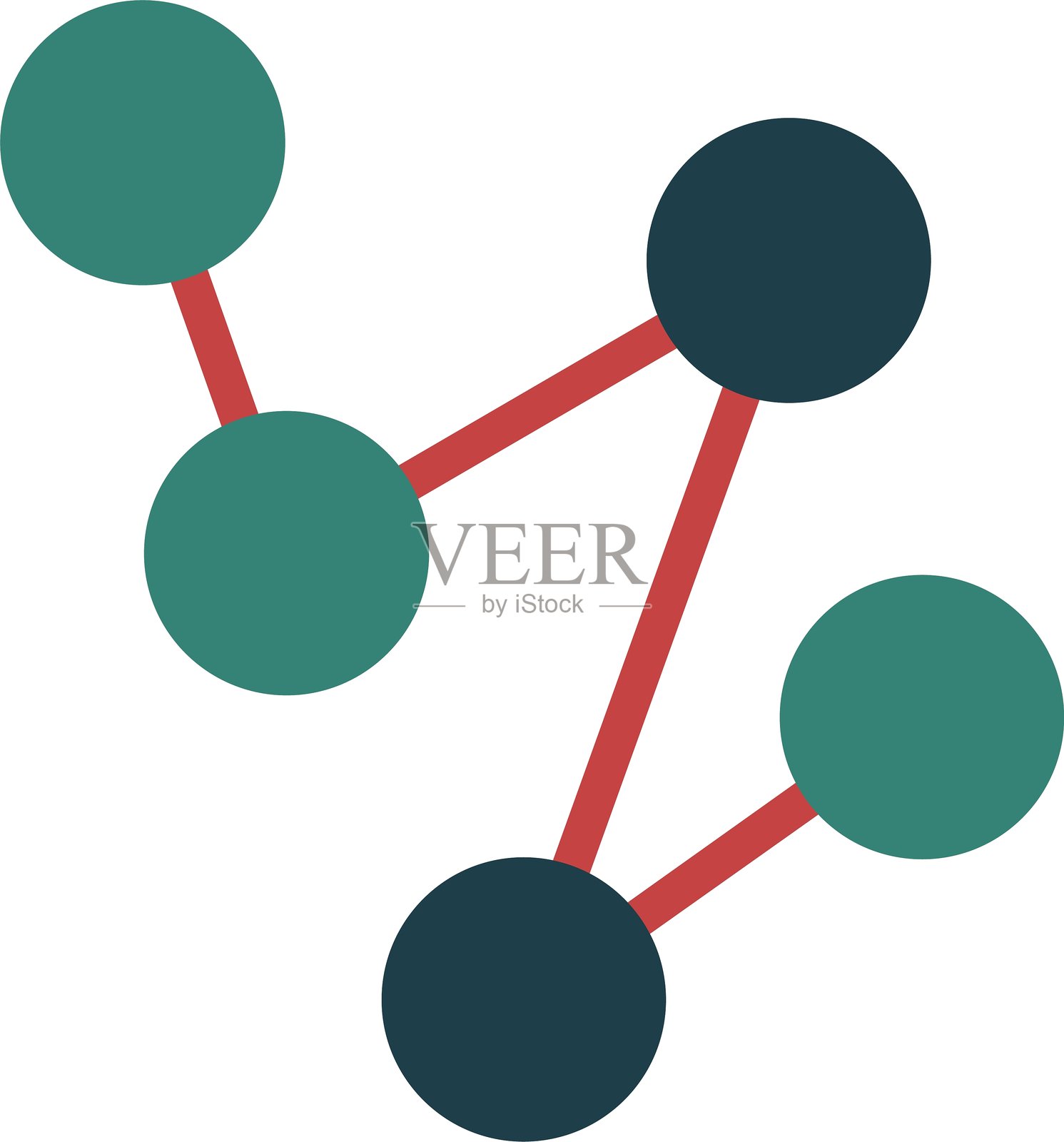 连接图标 多色图标插画图片素材