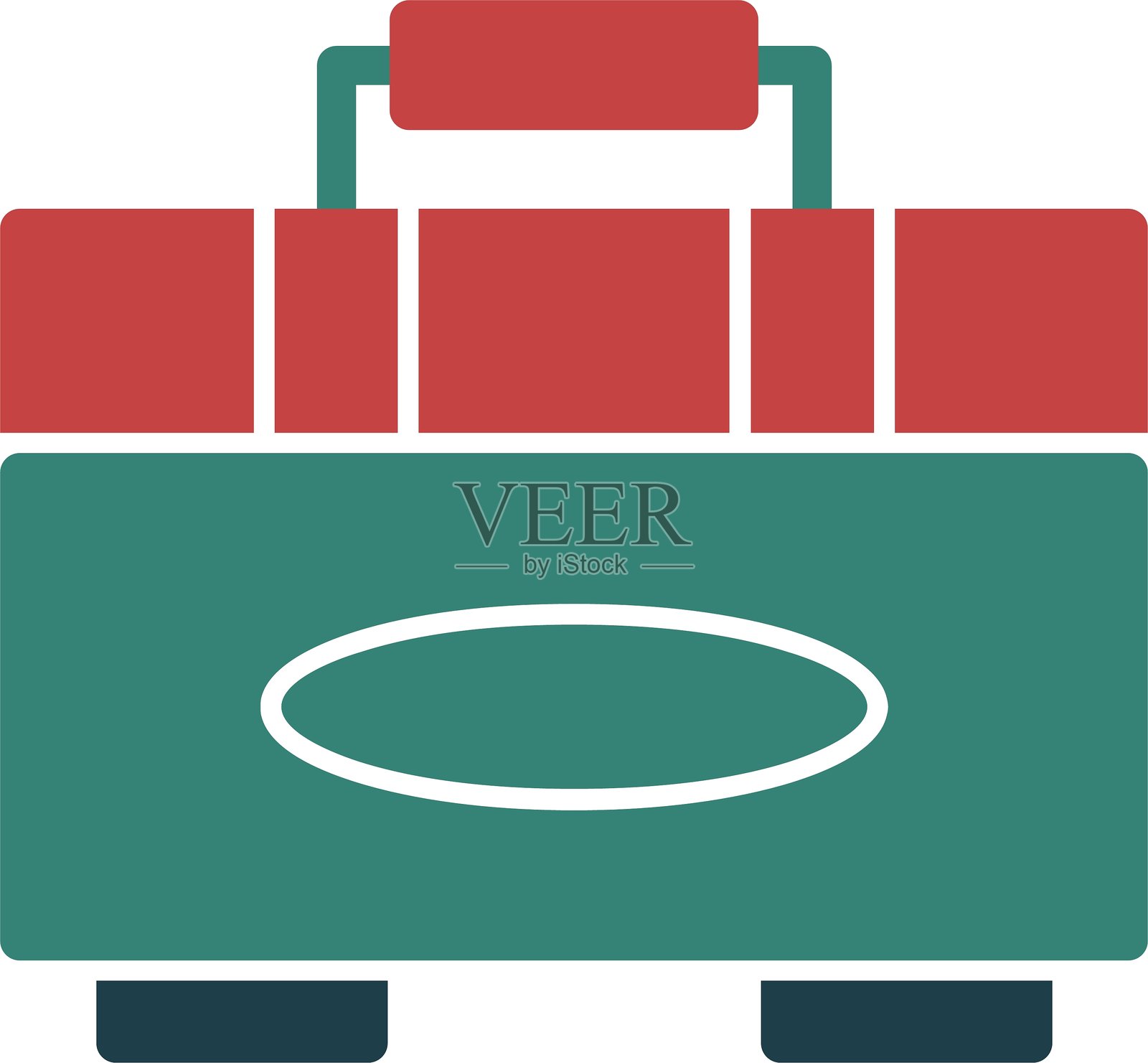 多色图标的公文包符号插画图片素材