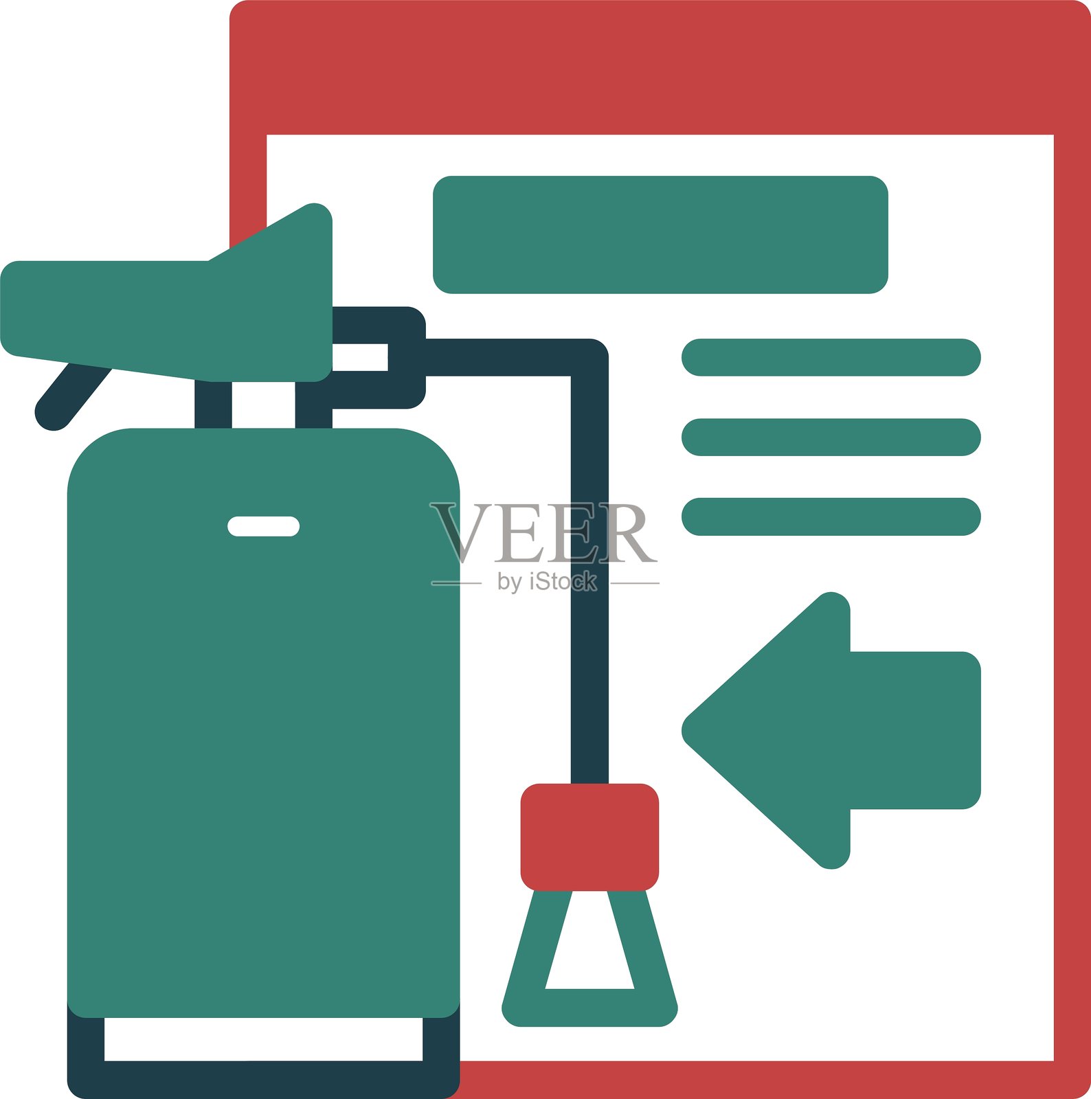 灭火器标志图标 多色图标插画图片素材