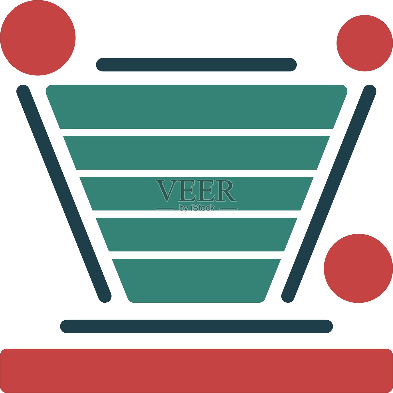 漏斗图标 多色图标插画图片素材