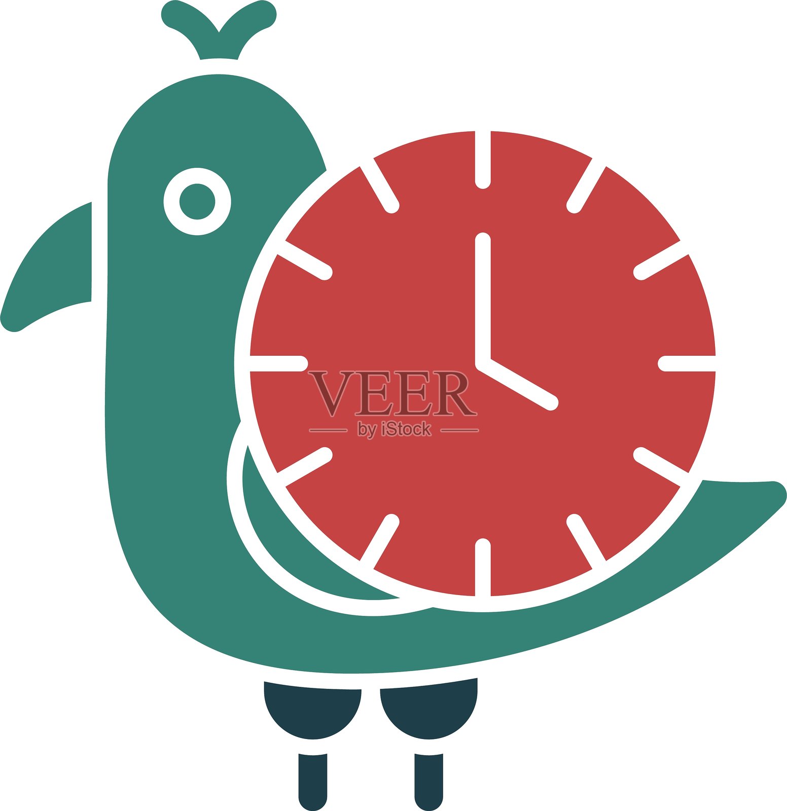 早起鸟图标 多彩图标插画图片素材