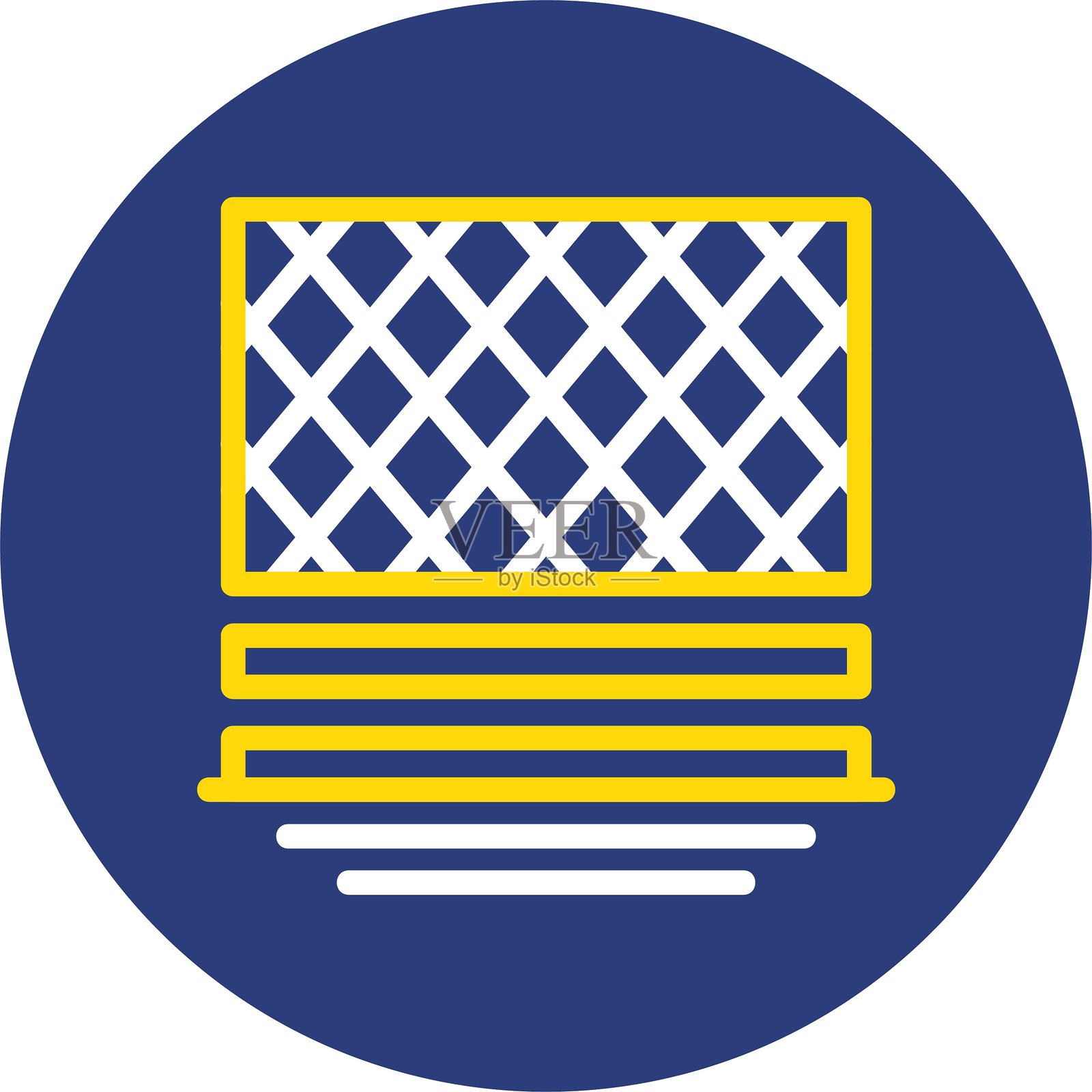 地板双线圆形图标插画图片素材