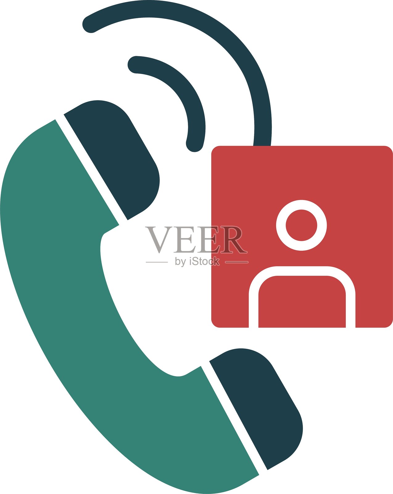 多色图标的呼叫符号插画图片素材