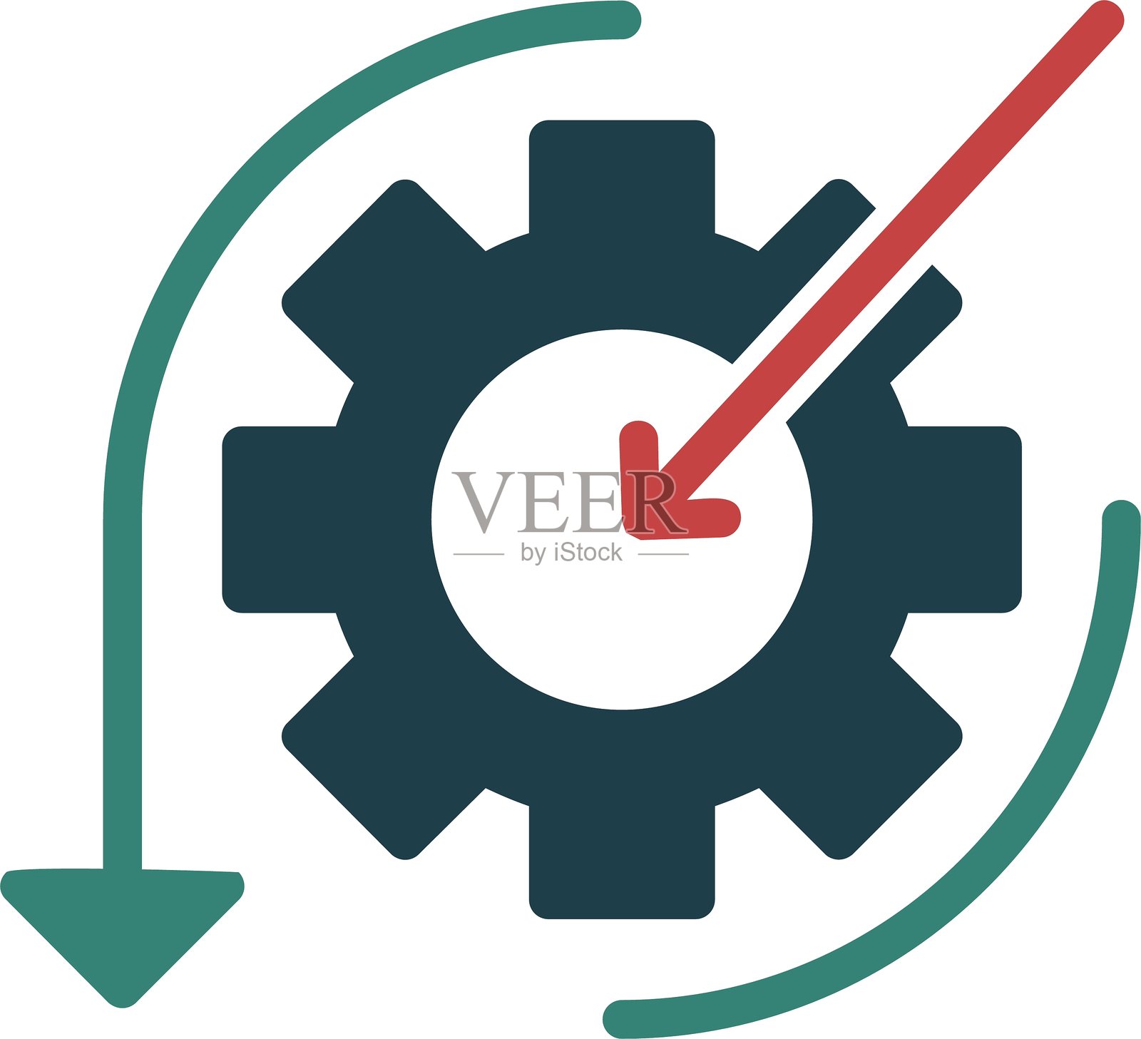 多色图标的范围符号插画图片素材