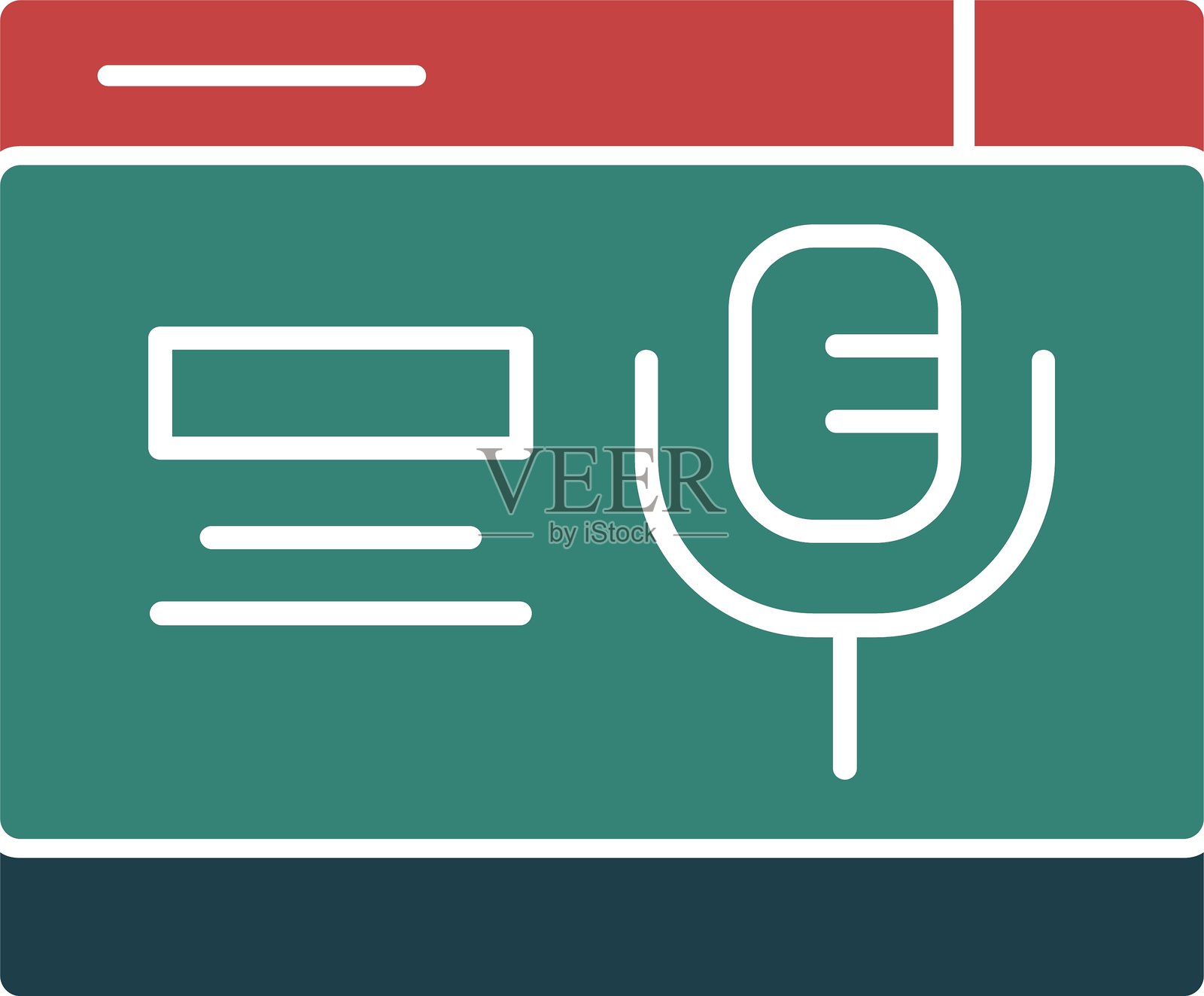 多色麦克风图标插画图片素材