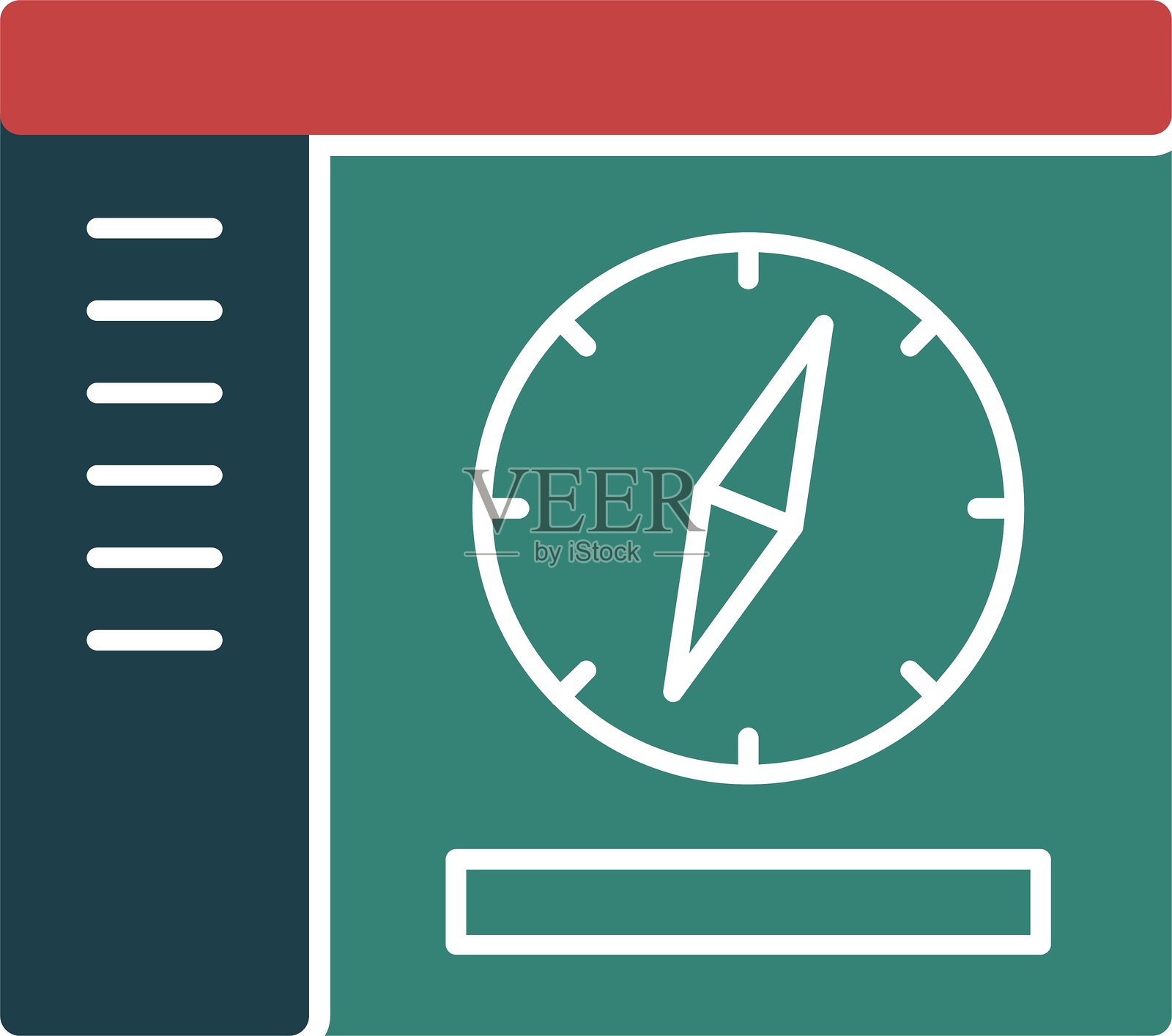 多色罗盘图标插画图片素材