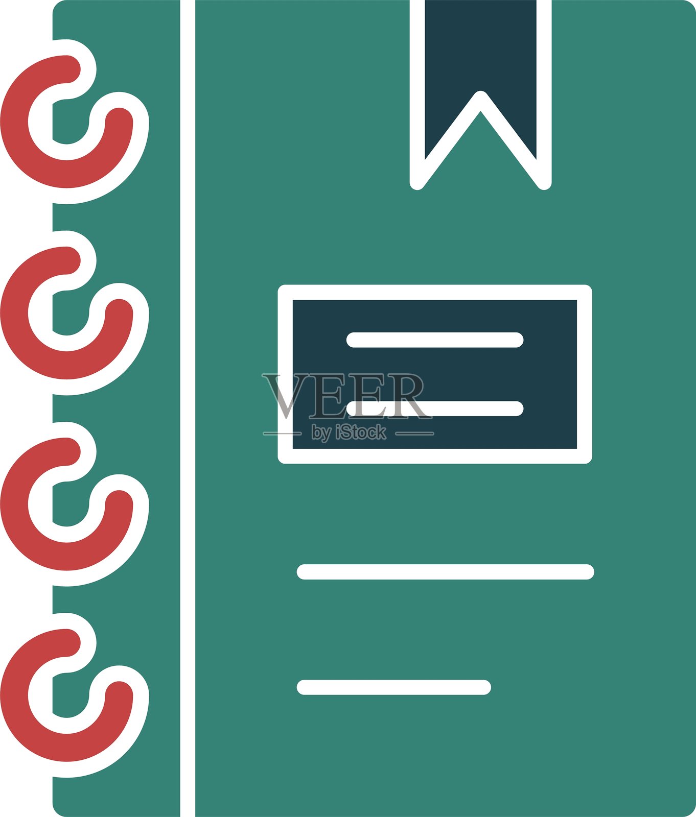 多色图标的笔记本符号插画图片素材