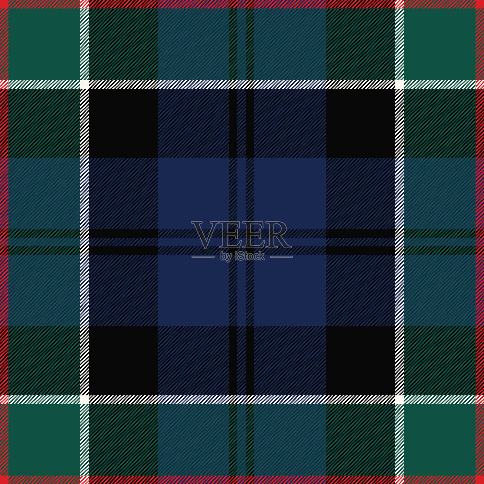 科尔夸霍恩格子图案面料样本插画图片素材