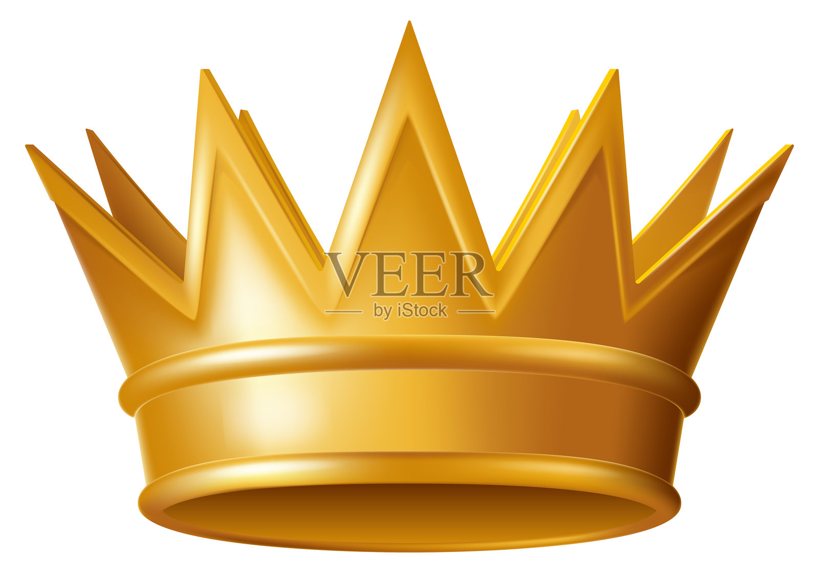 金色王冠。插画图片素材