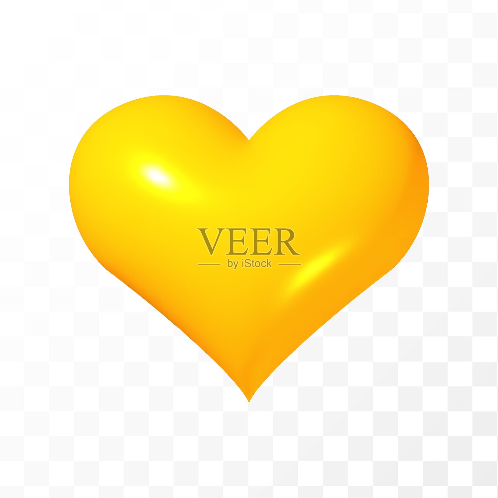 3D心形图案插画图片素材