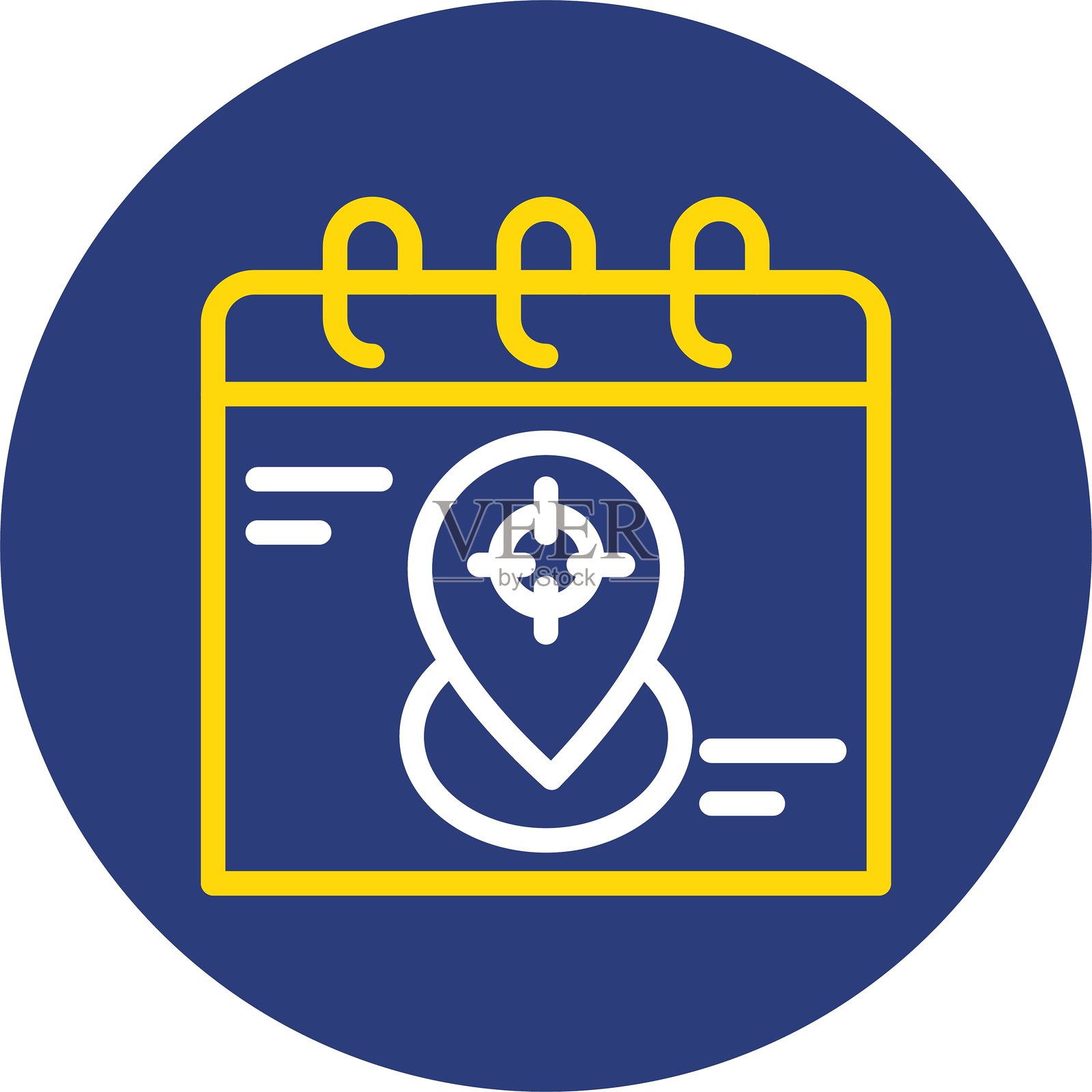 追踪器双线圆形图标插画图片素材