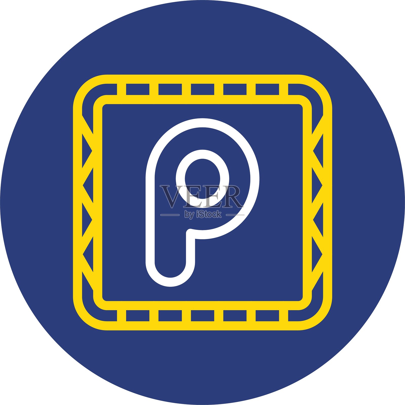 Rho双线圆形图标插画图片素材